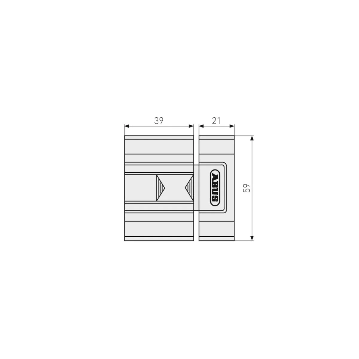ABUS Pestillo deslizante para puerta SR30 - cierre extra sin llave para puertas y ventanas - para abrir elementos hacia la izquierda y hacia la derecha - diseño compacto para sitios reducidos - blanco