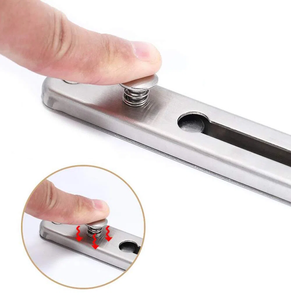 KAFENDA Cerradura de cadena de puerta de seguridad Pestillo de cerradura de puerta resistente con broches de resorte Cerraduras de cadena de acero inoxidable para puerta interior