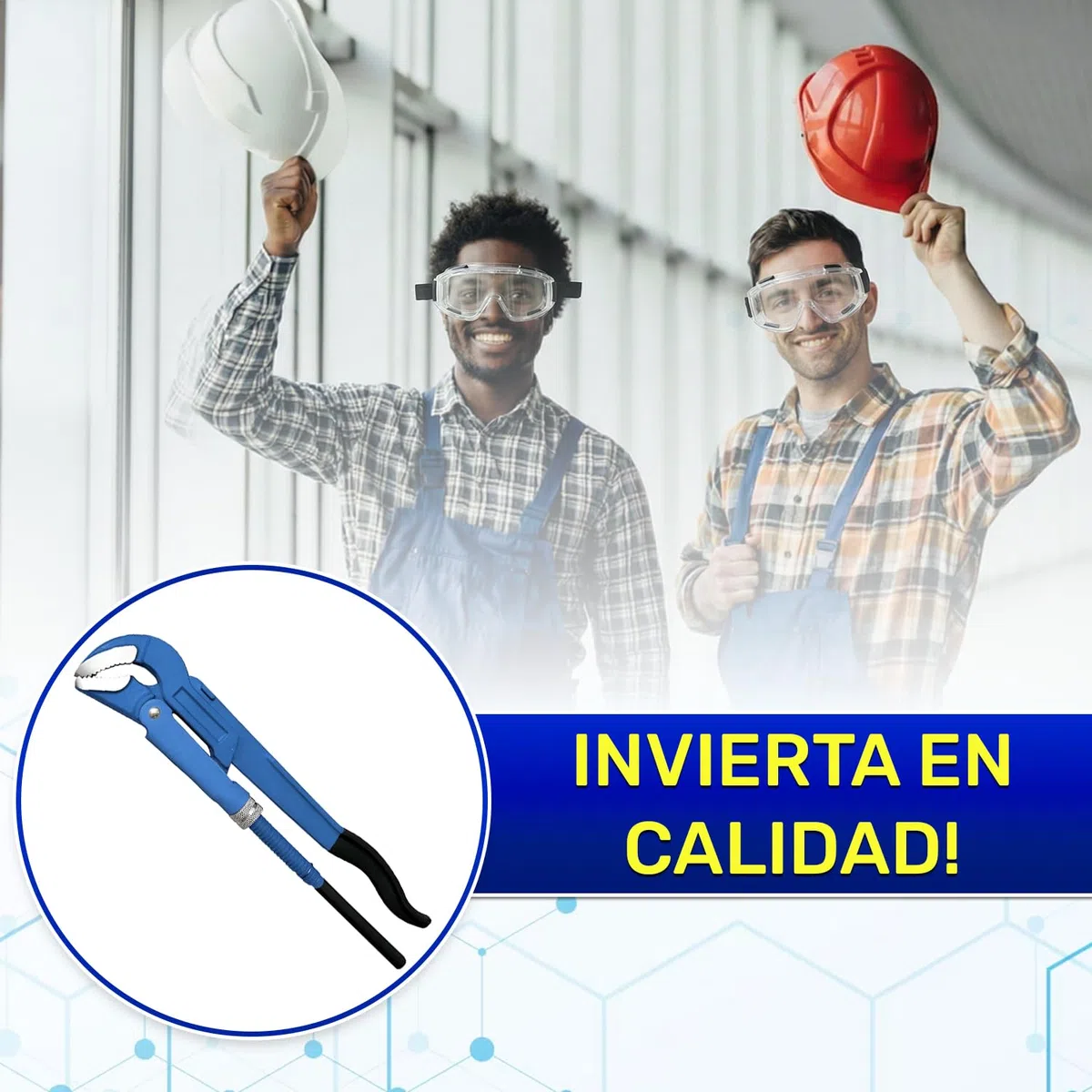 MONTERAL Llave para Tubos de 1" Tipo S 320 mm - Llave Pico Loro Fabricada en Acero Aleado al Cromo-Vanadio CrV - Cumple con Norma DIN 5234
