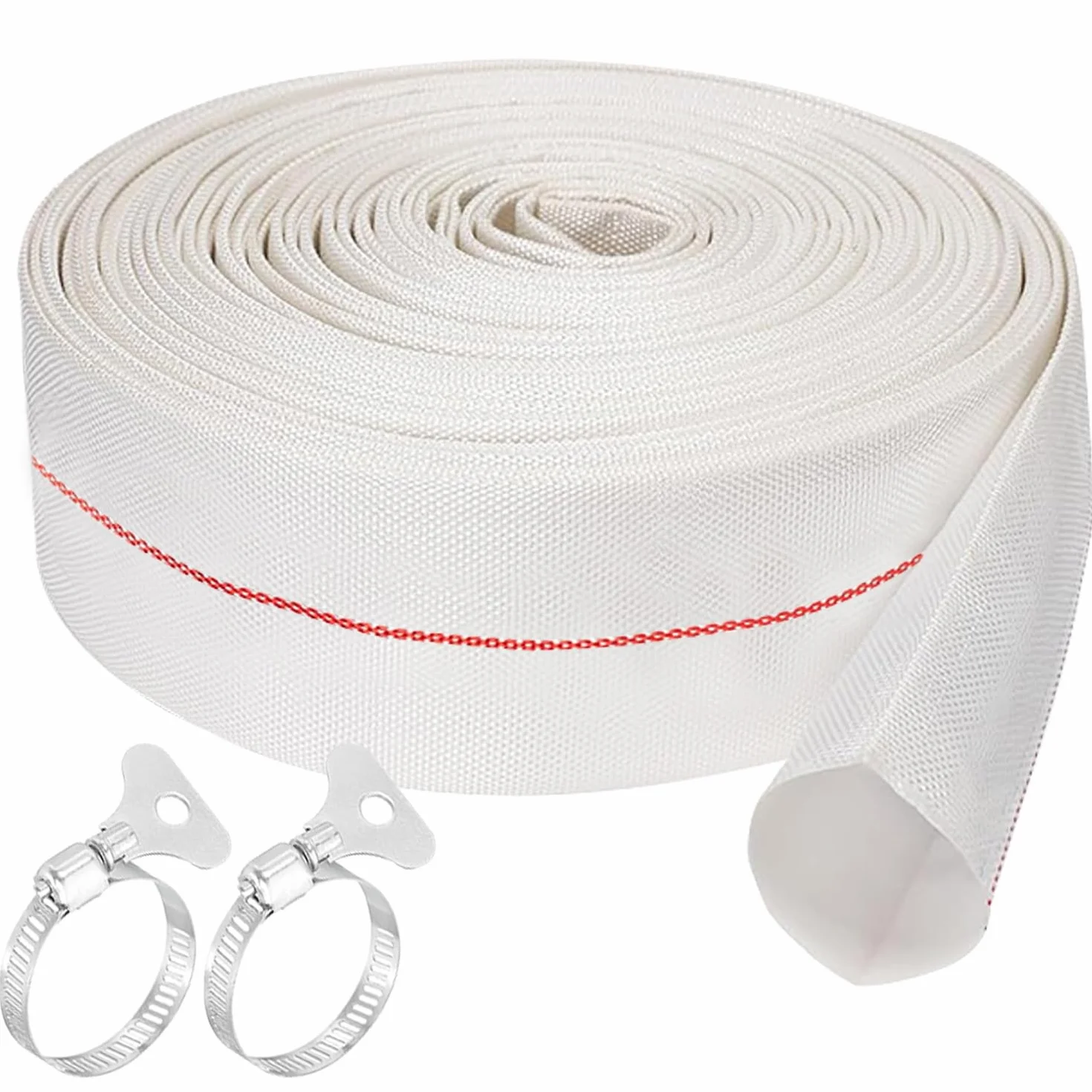 Manguera Plana Ø 1 1/4 (32mm) Mangueras Planas 10M Manguera de Evacuación para Bomba de Agua Sumergible o Bomba Aguas Sucias (32mm, 10)