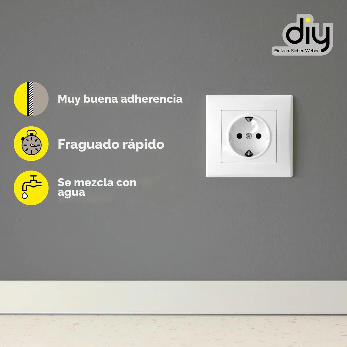 WEBER | Electrikergips 5 kg | endurecimiento rápido, fraguado y muy blanco | para uso en interiores | yeso para construcción de yeso modelado Hobby Yeso
