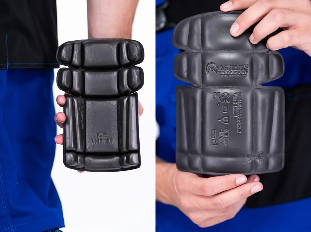MAZALAT work wear 1 par de rodilleras flexibles, rodilleras de espuma para pantalones de trabajo, protectores de rodillas para albañilería, laminado, parquet, trabajos de jardinería, almohadillas