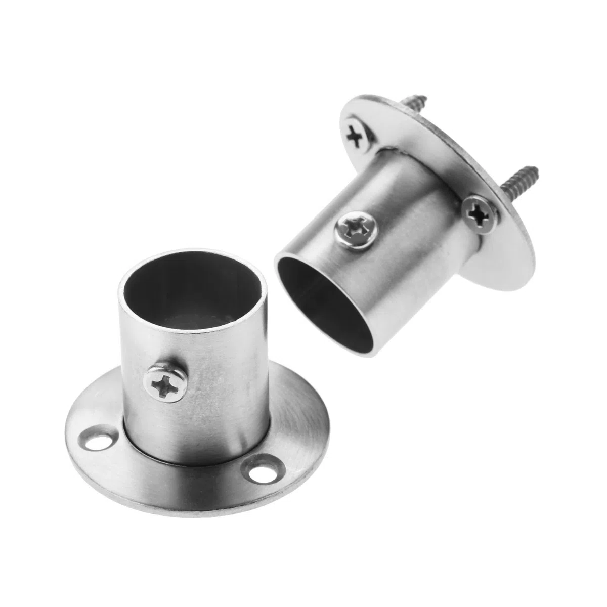 4 piezas de bridas de acero inoxidable para armario, tubería, soporte y montaje, conexión entre tubos, soporte para perchas de 22 mm