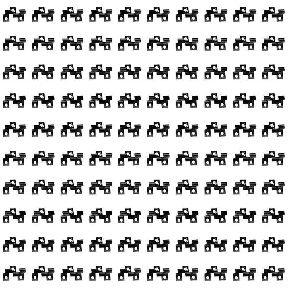 Clips compuestos de acero inoxidable para terrazas de jardín, fijaciones para exteriores, color negro, 100 piezas con espacio de 3 mm para suelos laminados, 7 mm, 8 mm, 9 mm, 10 mm (8 mm)