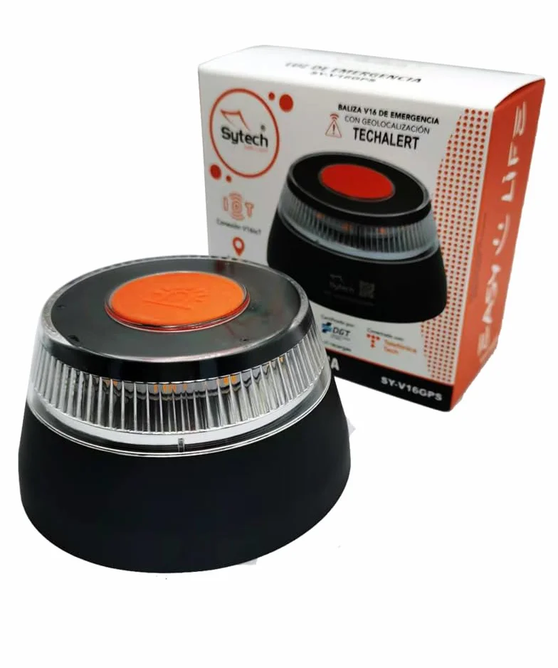 Sytech BALIZA DE EMERGENCIA V16 GEOLOCALIZABLE HOMOLOGADA