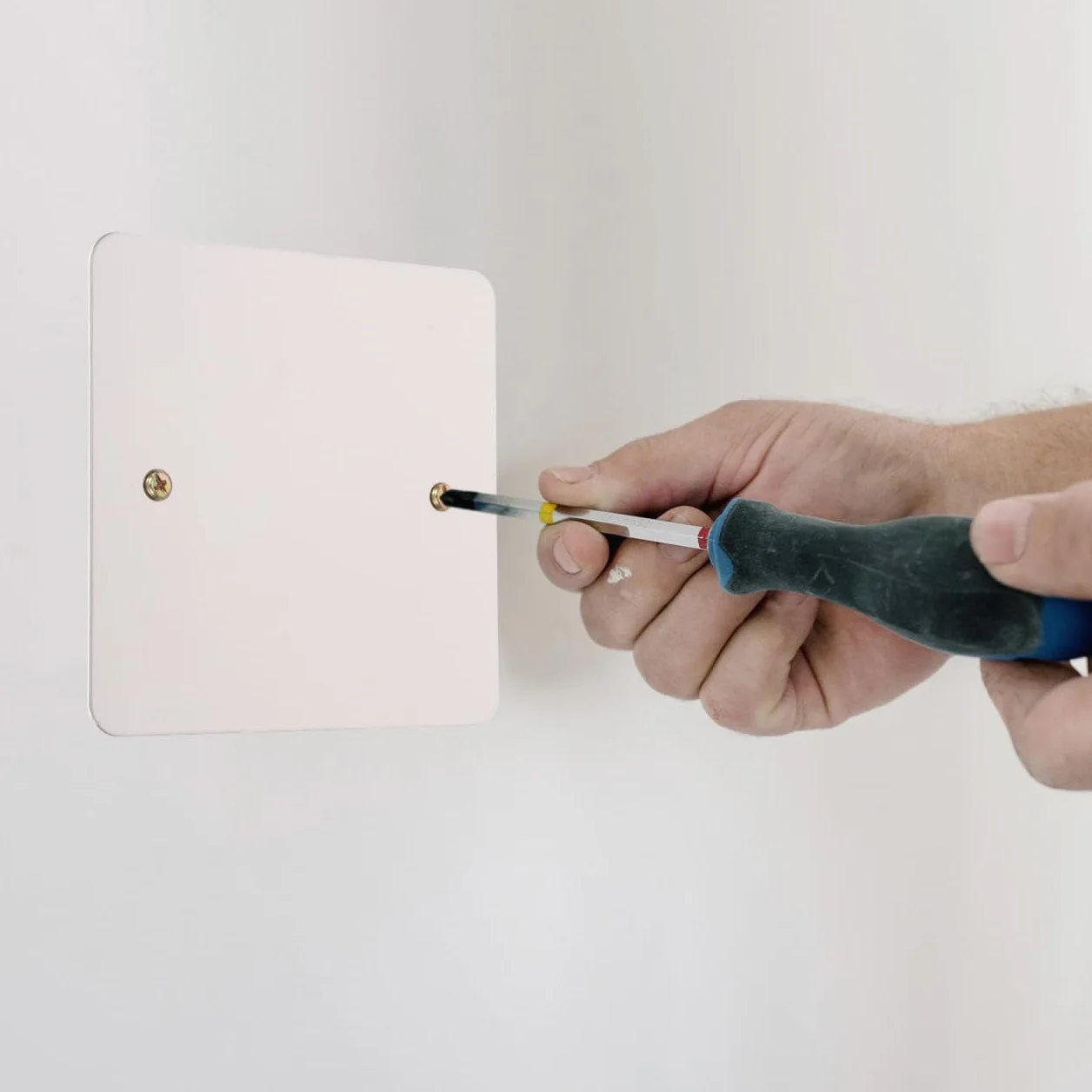 OSALADI Cubierta de Panel Eléctrico de Acero Inoxidable 2 Piezas Placa Ciega 4.72x4.72 Pulgadas