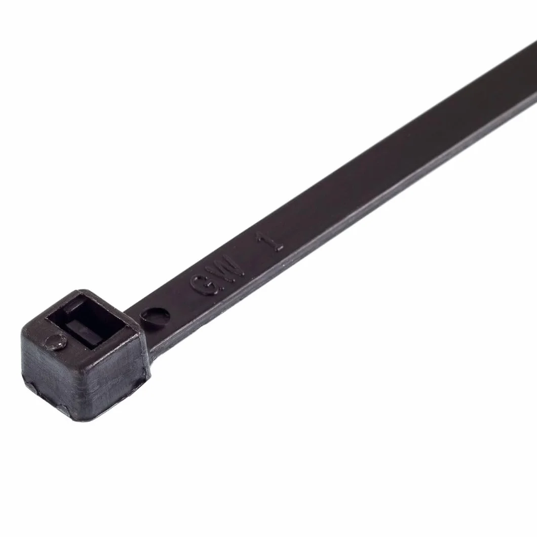 GTSE - Paquete de 100 bridas negras con cremallera, 35,5 x 0,5 cm, 22,7 kg de fuerza, bridas de nailon de 370 mm x 4,8 mm