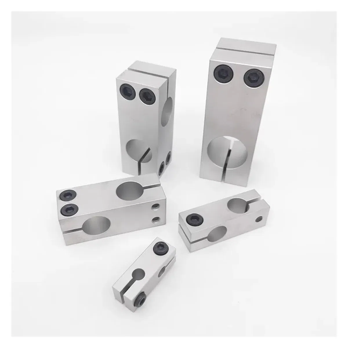 Abrazadera de fijación de pilar de 10 x 10 mm, fijación vertical de diámetro fijo, eje óptico de aleación de aluminio, bloque transversal, fijación de tubería de acero