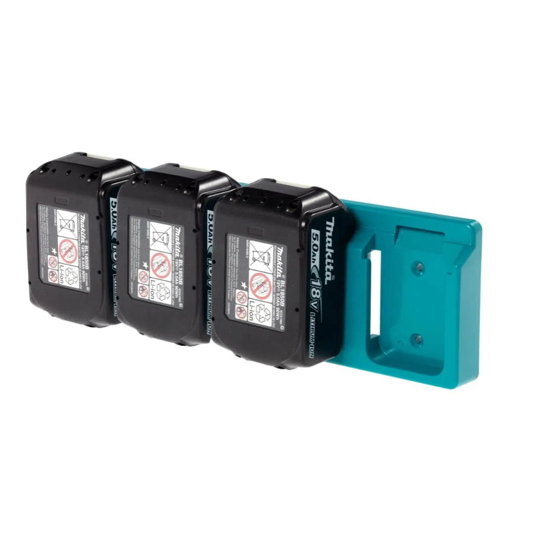 Soporte de Pared para baterías Makita de 18 V, Montaje fácil, Ideal para Taller o Furgoneta, con Plantilla de fijación