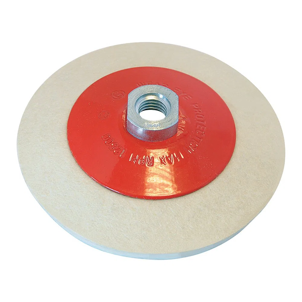 Silverline Tools 105864 - Rueda de fieltro biselada para pulido (115 mm)