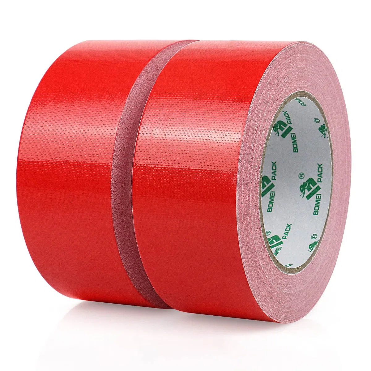 BOMEI PACK 2 Rollos Cinta americana roja de 50 mm x 30 m - Cinta de tela resistente, adhesiva e impermeable de Reparación Profesional y Cinta Gaffer de Tela Superresistente