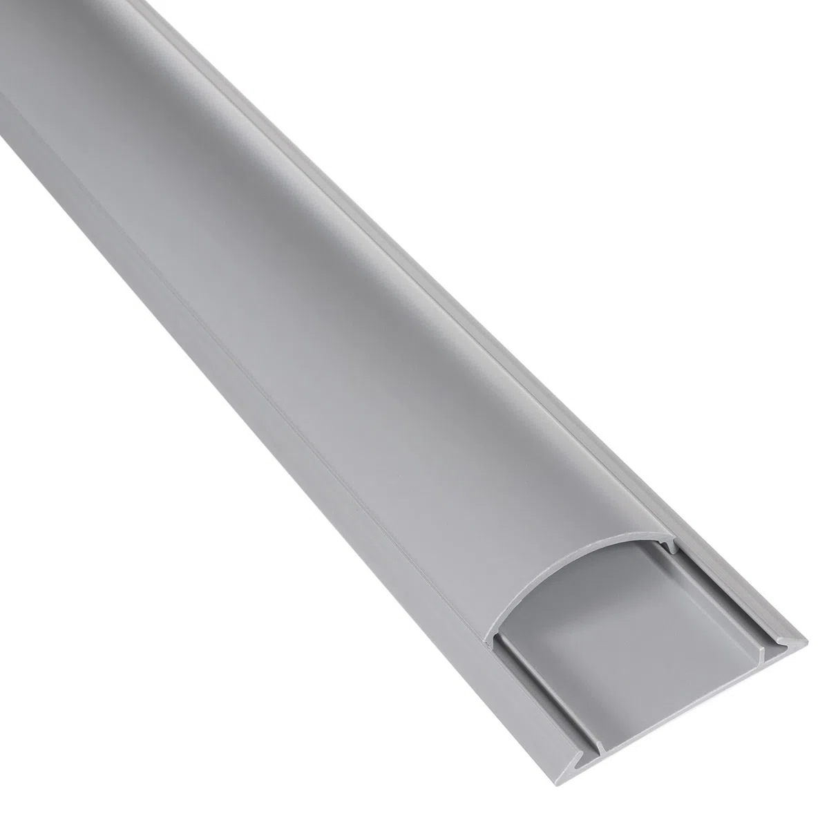Canaleta semicircular de Cable de Suelo - autoadhesiva - Maclean MCTV-674, de Color Gris