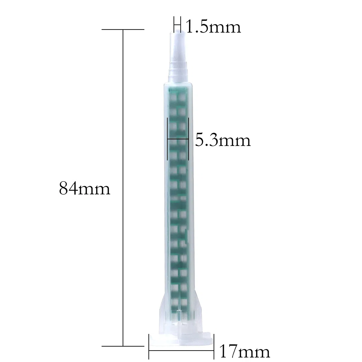 50pcs Verde Ab Pegamento Eesina estático Boca de Mezclar 16 Boquillas Tubo 84 cm Tubo de Mezcla