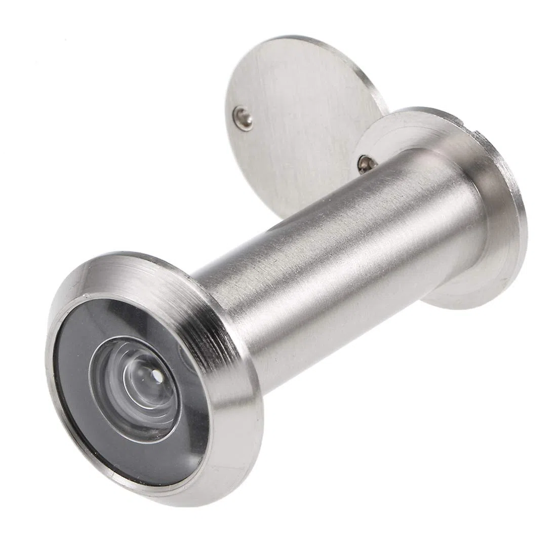 sourcing map Mirilla de la puerta de 200 grados para puertas de 55-90 mm, acabado en cromo satinado cepillado