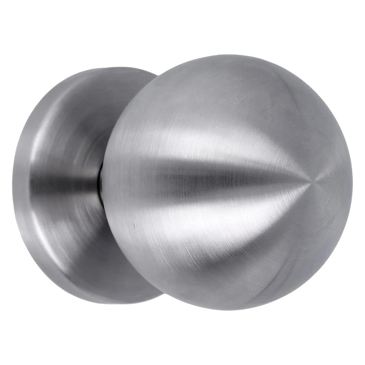 Amig - Pomo de Puerta - Fabricado en Acero Inoxidable - Tirador: Ø70 mm - Plateado - Resistente al Frotamiento, Óxido y Corrosión