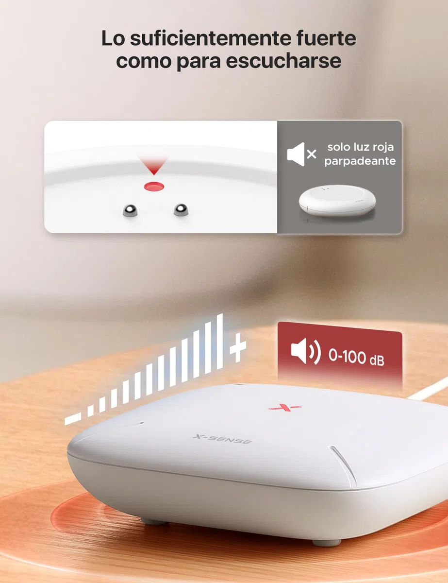 Sensor de Agua Wi-Fi X-Sense; Detector Inteligente de Fugas de Agua con alertas de App, IP67 Resistente al Agua, Detector inalámbrico para Cocina, baño, sótano, SWS0A (1 Unidad)