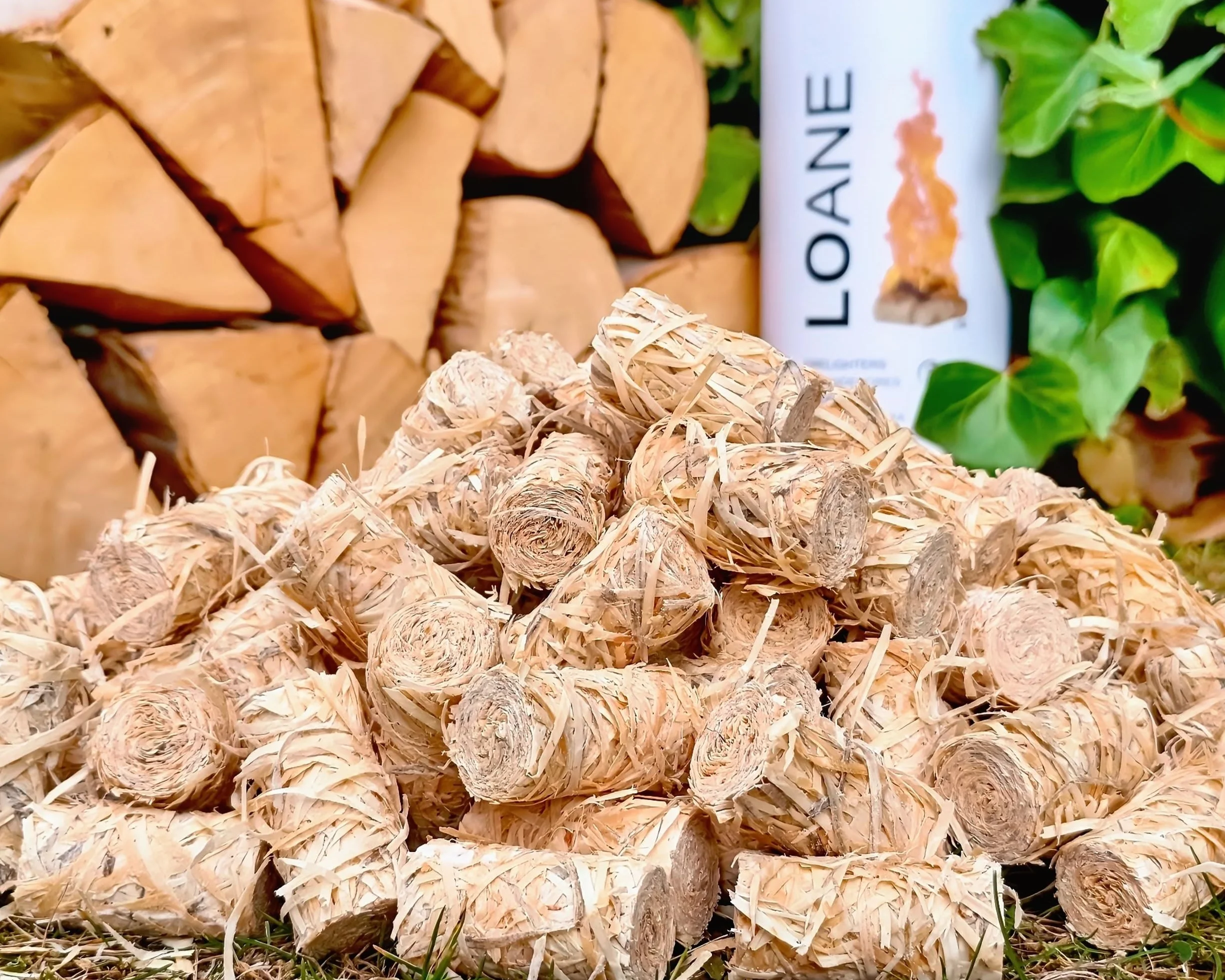 LOANE – Pastillas Encendido Chimenea – Encendedor Chimenea, Encendedor Barbacoa, Pastillas Encendido, Encendedores Ecológicos, Ecendedores Naturales, Encendedores De Lana De Madera.