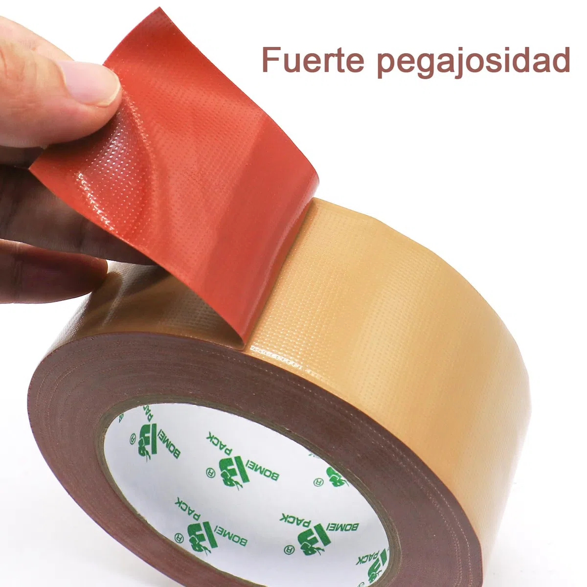 BOMEI PACK- Cinta Americana Cinta aislante de alta resistencia, 5 cm x 50 m, marrón, set de 2, uso general, reparaciones del hogar y el coche, bricolaje, actividades al aire libre