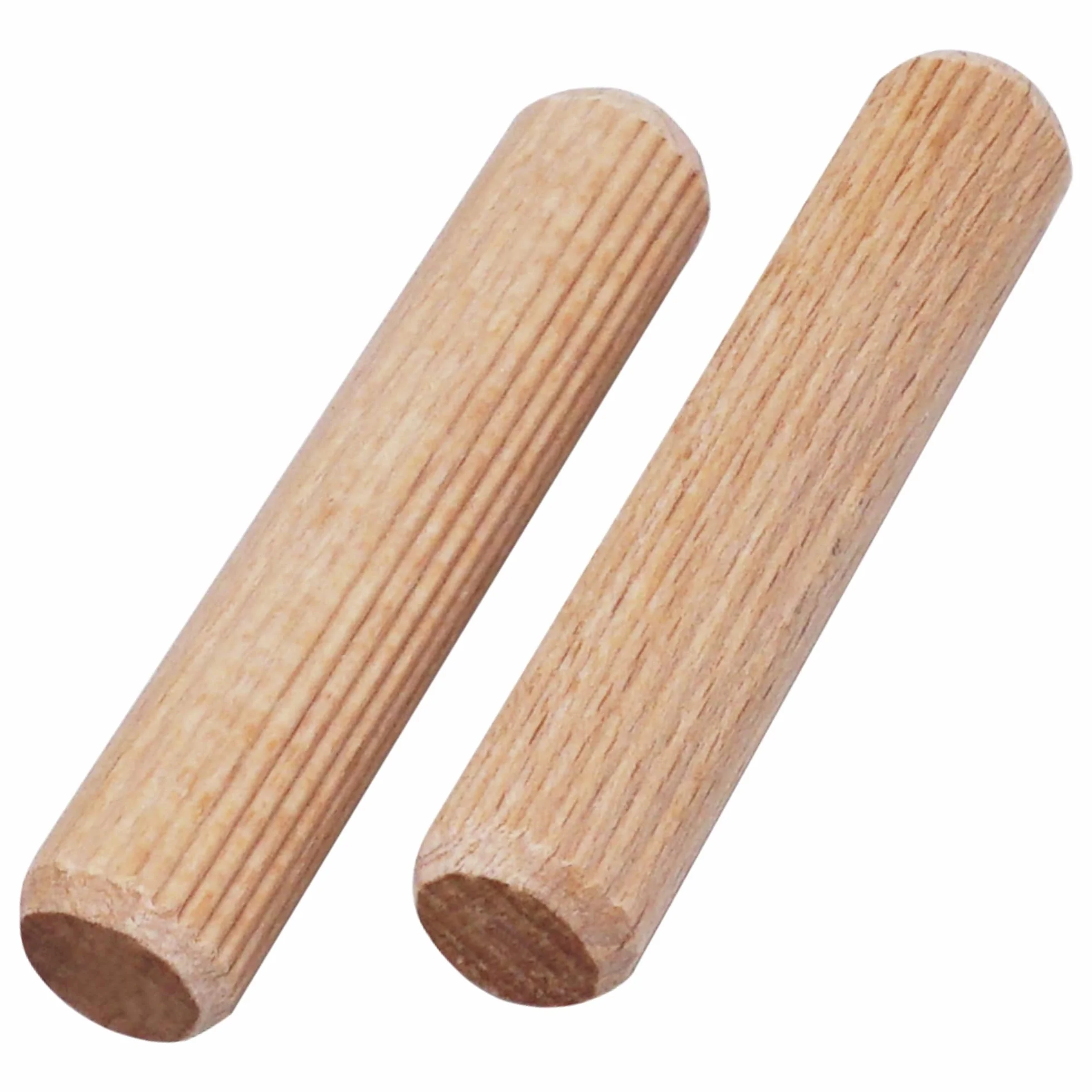 SKIR'CO (150 piezas) Tacos de madera 12 x 60 mm, tacos de madera ranurados, pasadores acanalados para muebles, tacos ranurados