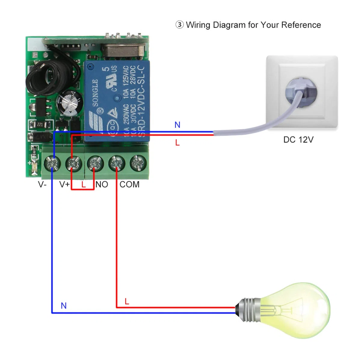 Transmisor y receptor de 433 MHz, Smart Home 12 V 1 CH interruptor remoto inalámbrico relé universal módulos de interruptor de control remoto y transmisor RF controles remotos