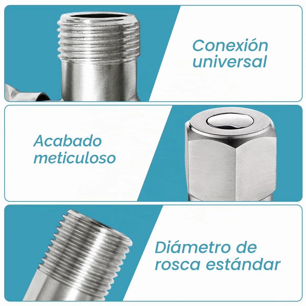 2 Piezas Llave de Paso Agua de 1/2 Pulgadas, 304 Inoxidable Llaves de Paso de Agua Baño (1/2-Entrada 3/8-Salida) Válvula para Baño, Inodoro, Lavabo