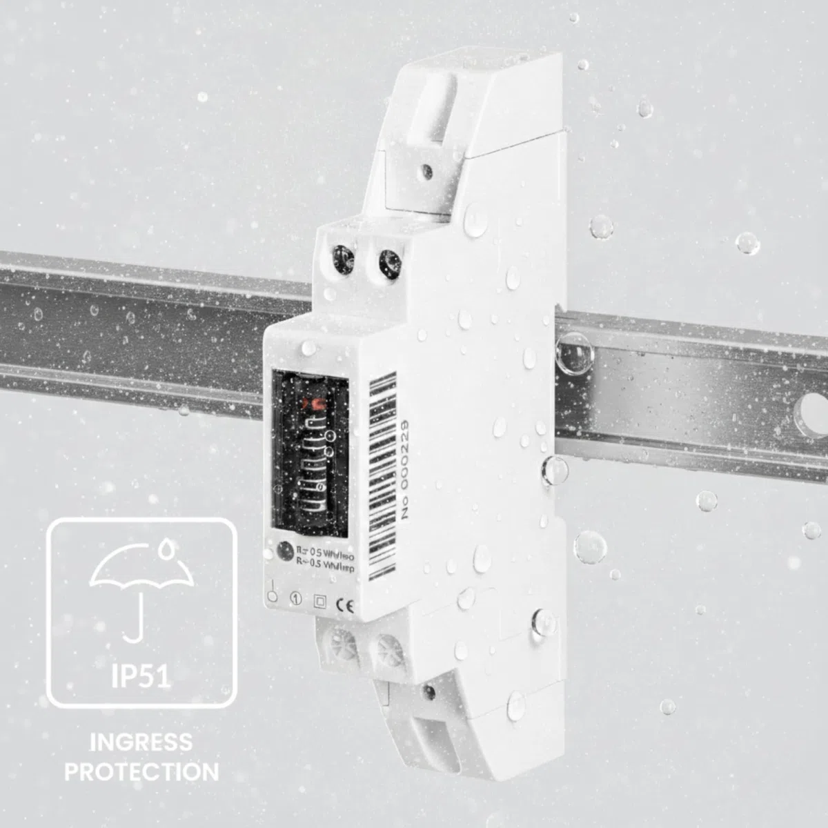 Medidor De Consumo Electrico Monofasico 40A 50Hz 2000imp/kWh (Indicador analógico 5+1)