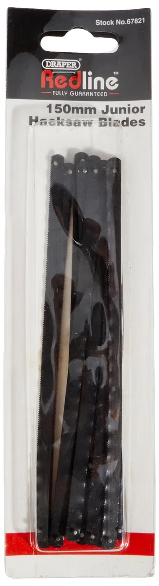 Draper Redline 67821 - Hojas de sierra para metales (150 mm, 10 piezas, accesorios de sierra de acero al carbono, 32TPI, cuchillas de corte de metal)