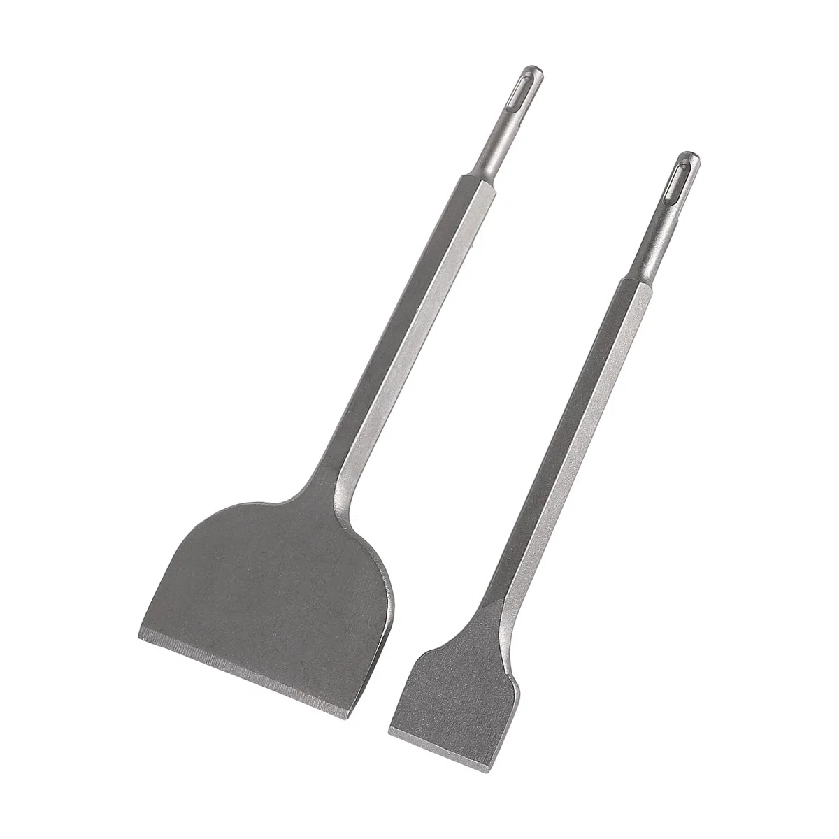 CPROSP 2 Piezas Cincel Plano SDS PLUS, 100mm + 40mm, Cincel Martillo Percutor, para Eliminar Baldosas, Adhesivo para Baldosas, Hormigón, Piedra Natural, Mampostería