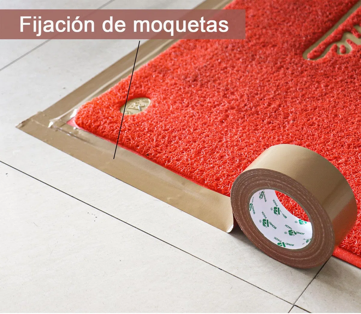 BOMEI PACK- Cinta Americana Cinta aislante de alta resistencia, 5 cm x 50 m, marrón, set de 2, uso general, reparaciones del hogar y el coche, bricolaje, actividades al aire libre