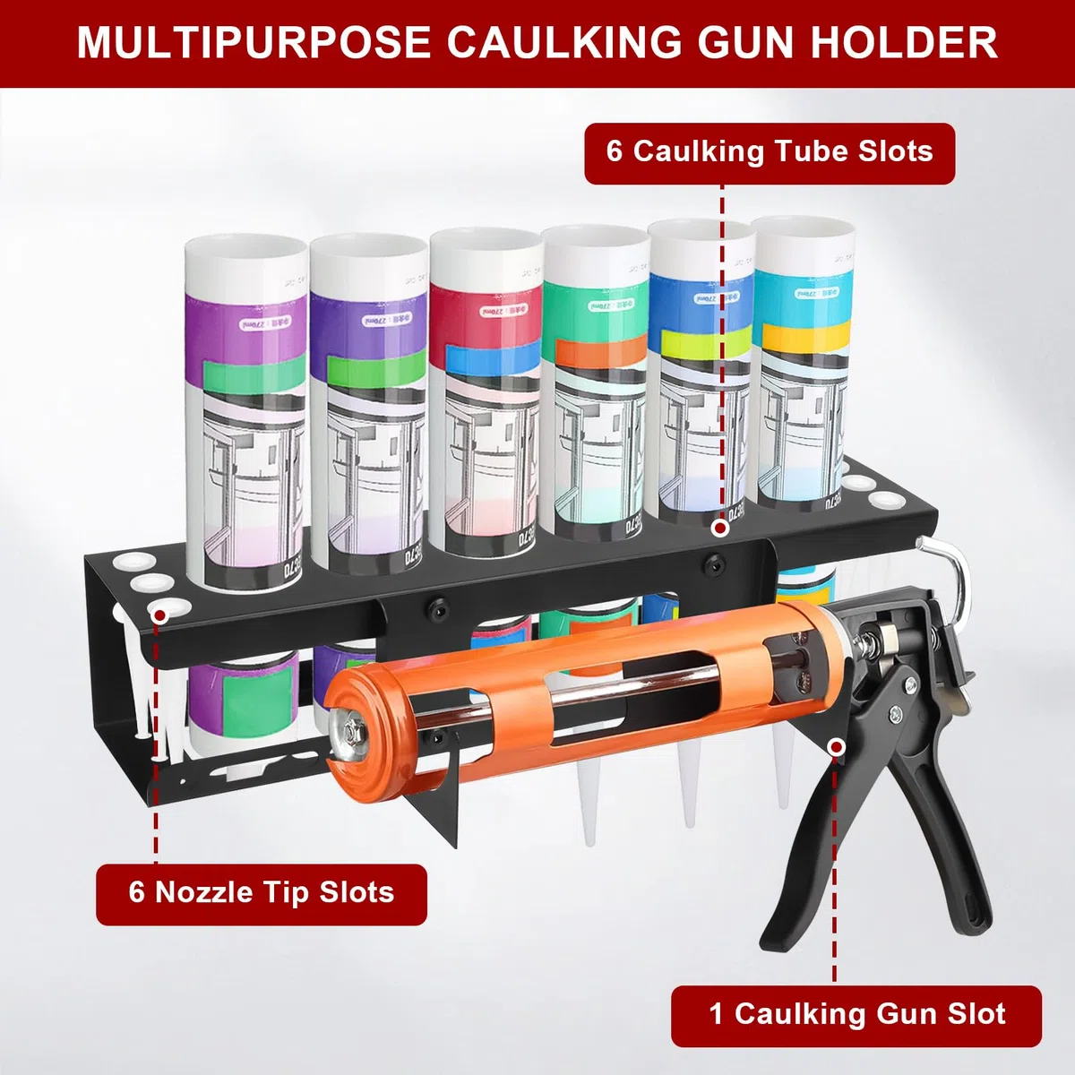 Qivine Soporte para Botellas de Spray, Organizador Herramientas Pared para Guardar Botes, Soporte para Botes de Spray Perfecto para Guardar los Botes de Aceite o Spray en tu Taller