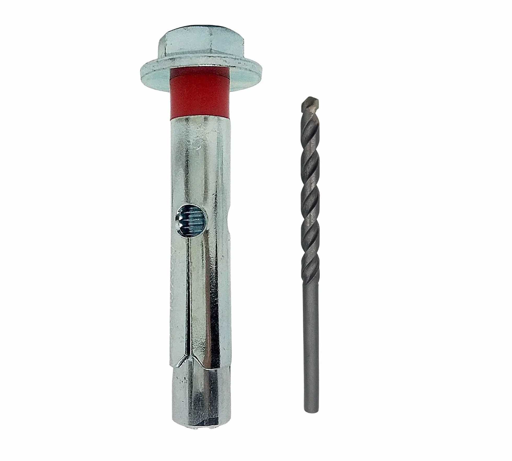 DOJA Industrial | Tacos Anclaje Metalico Expansion + Broca Pared 12 | M10-12 | PACK de 12 Tacos Hormigon + 1 Broca Hormigon | Caja con Espiches de pared o Tornillo Expansivo y Broca de Pared 12 mm