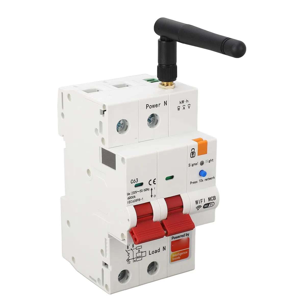Disyuntor WIFI Disyuntor Inteligente Medición 2P Disyuntor WiFi AC230V 50/60HZ 63A