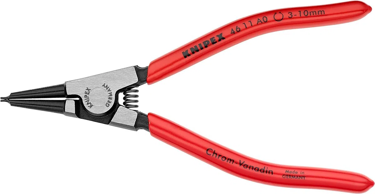 KNIPEX Alicate para arandelas para arandelas exteriores de ejes recubiertos de plástico 140 mm, 46 11 A0