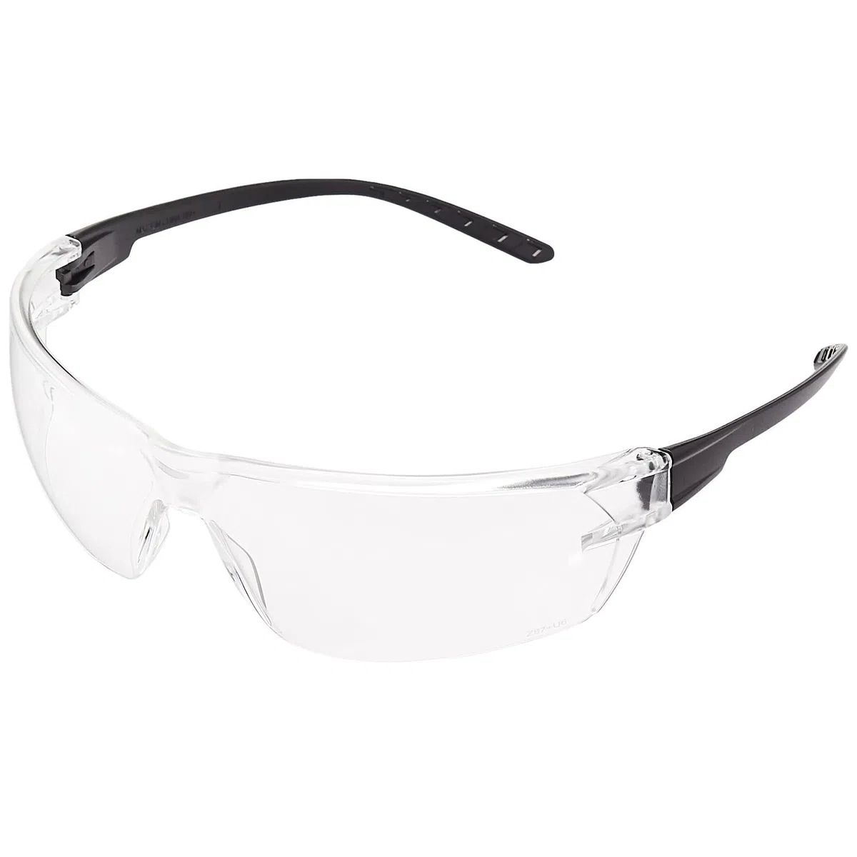 Amazon Basics Gafas de seguridad (Transparente/negro), antivaho, paquete de 12