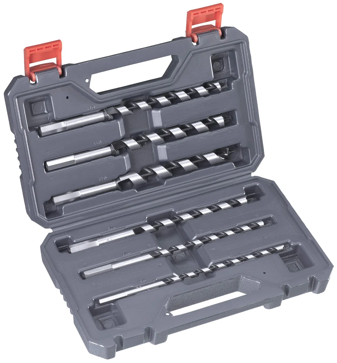 kwb Juego de brocas de serpiente para madera, 6 piezas, 8 – 18 mm, en estuche de plástico