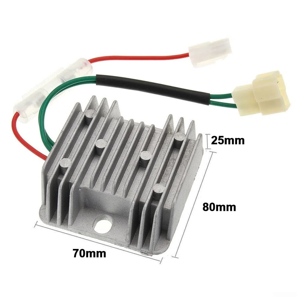 Regulador de voltaje AVR de 12 V CC para generadores 178/186 KDE3500 5000 6500 6700, estabilizador de potencia del motor con rectificador, carcasa de aluminio para equipos agrícolas