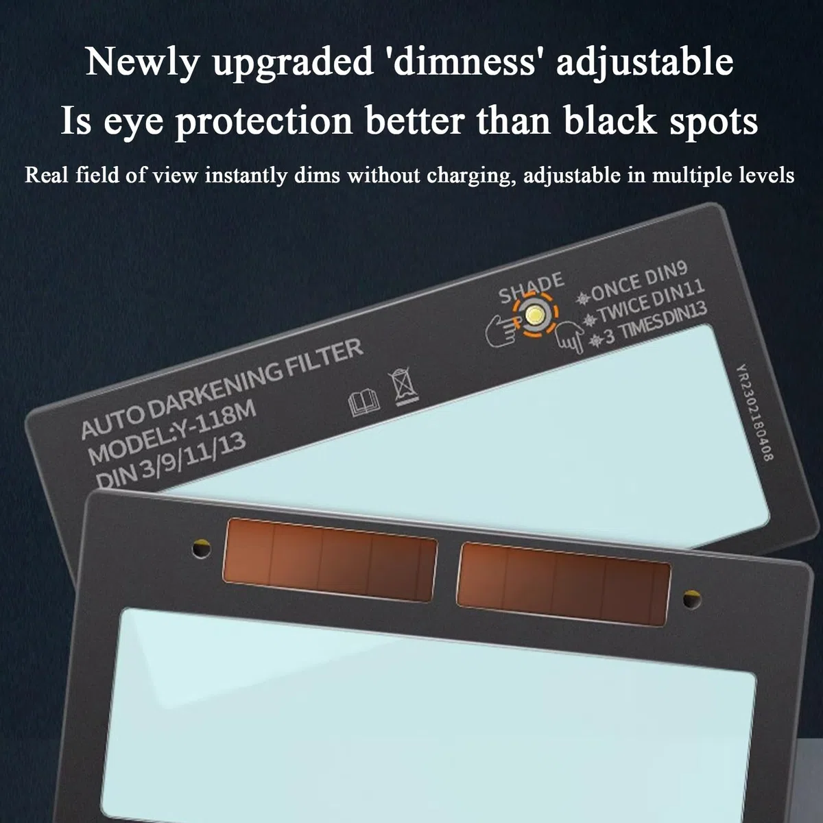 Lente de Soldadura automática – Lente de Soldadura de Sombra Ajustable con Filtro | Piezas de Repuesto Ajustables automáticas, Accesorios de Casco para Mujeres y Hombres soldadores