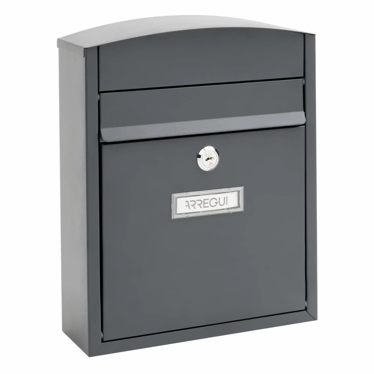 ARREGUI Compact E5735 Buzón Exterior de Acero Tamaño S (Correo DIN A5) | Buzón de Pared Pequeño | Buzón de Correo Individual | Antilluvia | Fácil de Instalar | Antracita