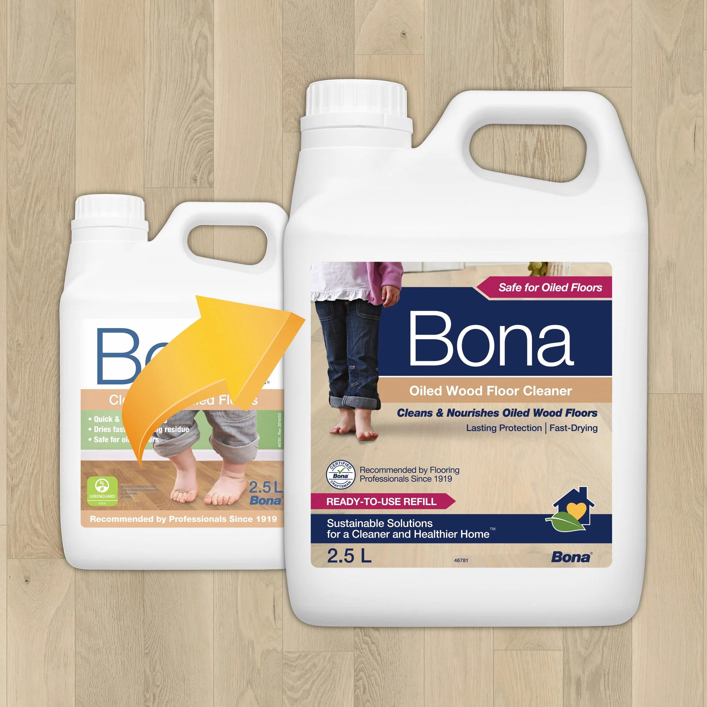 Bona Recarga de Limpiador para Suelos de Madera Aceitados, 2.5 L