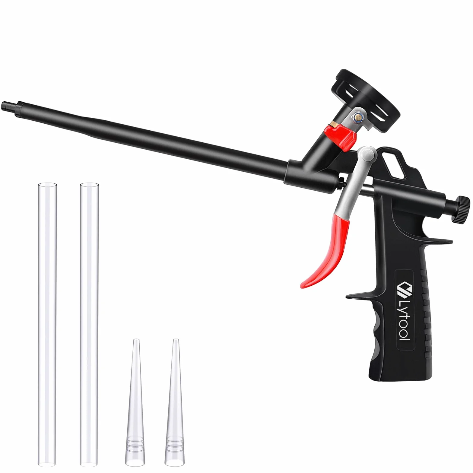 Pistola de Espuma, Lytool PU Pistola de Espuma de Poliuretano de Expansiva para Rellenar Calafateo Industrial, No Hay Limpieza