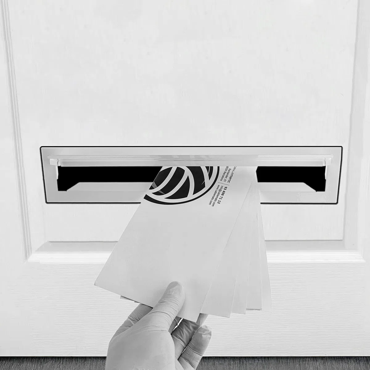 PrimeMatik - Bocacartas Correo para Puertas y Vallas en Acero Blanco 364 x 71 mm