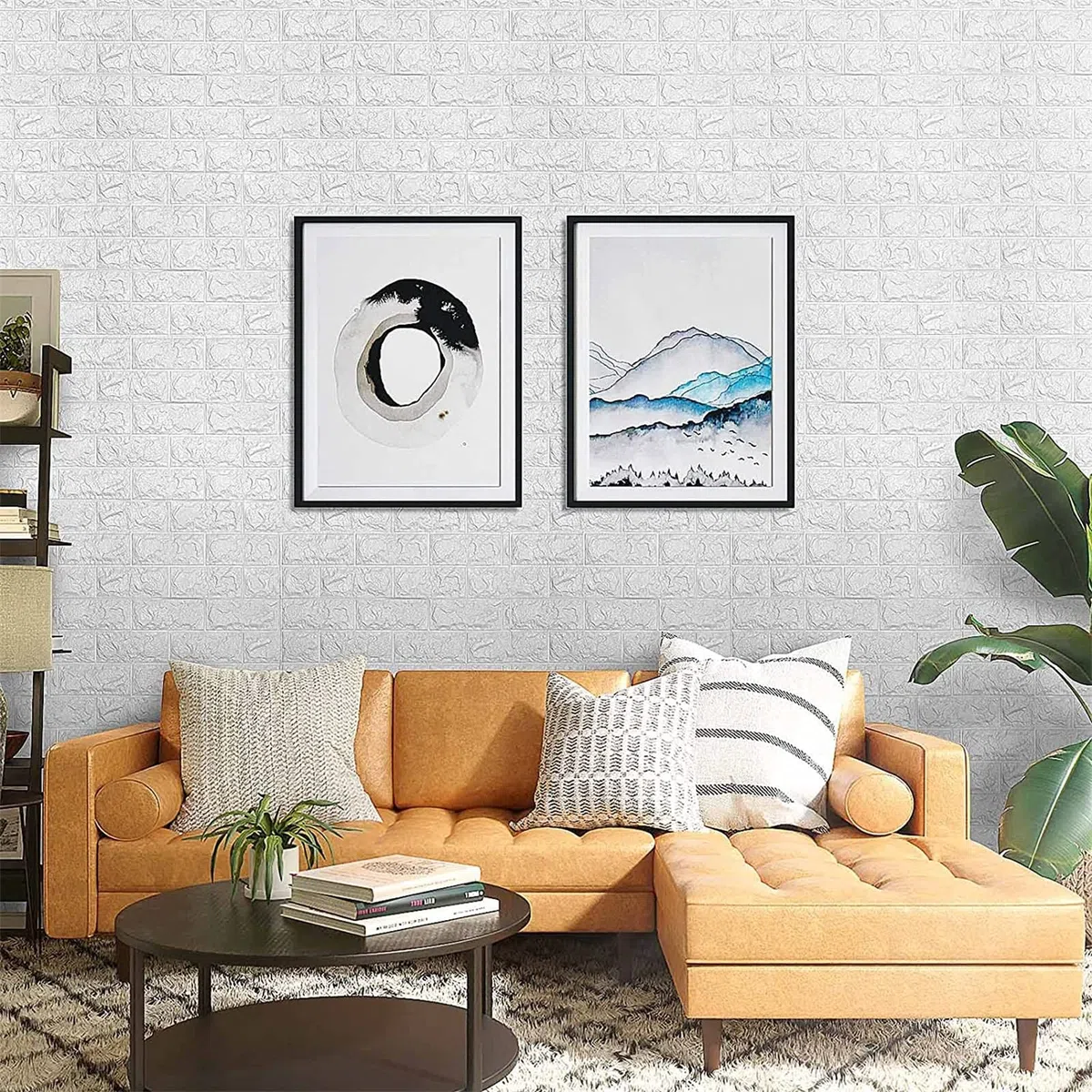 Papel Pintado 3D Ladrillo,10 Piezas PE de Espuma 3D Wallpaper, Autoadhesivo Grueso Impermeable DIY Pegatina de Pared Espuma 3D,para Salón Dormitorio Fondo de Pared Decoración de Arte (Blanco)