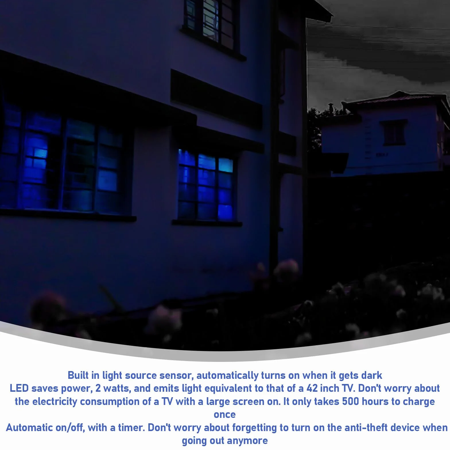 Aicharynic Simulador de TV LED: 1 Conjunto Simulación de Luz Protección contra Robos, TV Falsa para Seguridad en el Hogar, Ideal para Sala de Estar, Dormitorio (85mm*35mm*90mm)