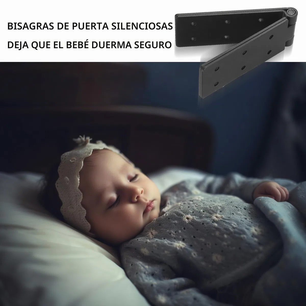 Bisagra Plegable para Puerta y Cajón, 4 Unidades - Bisagra de Metal Negro para Muebles, Resistente para Puertas de Madera y Jardín
