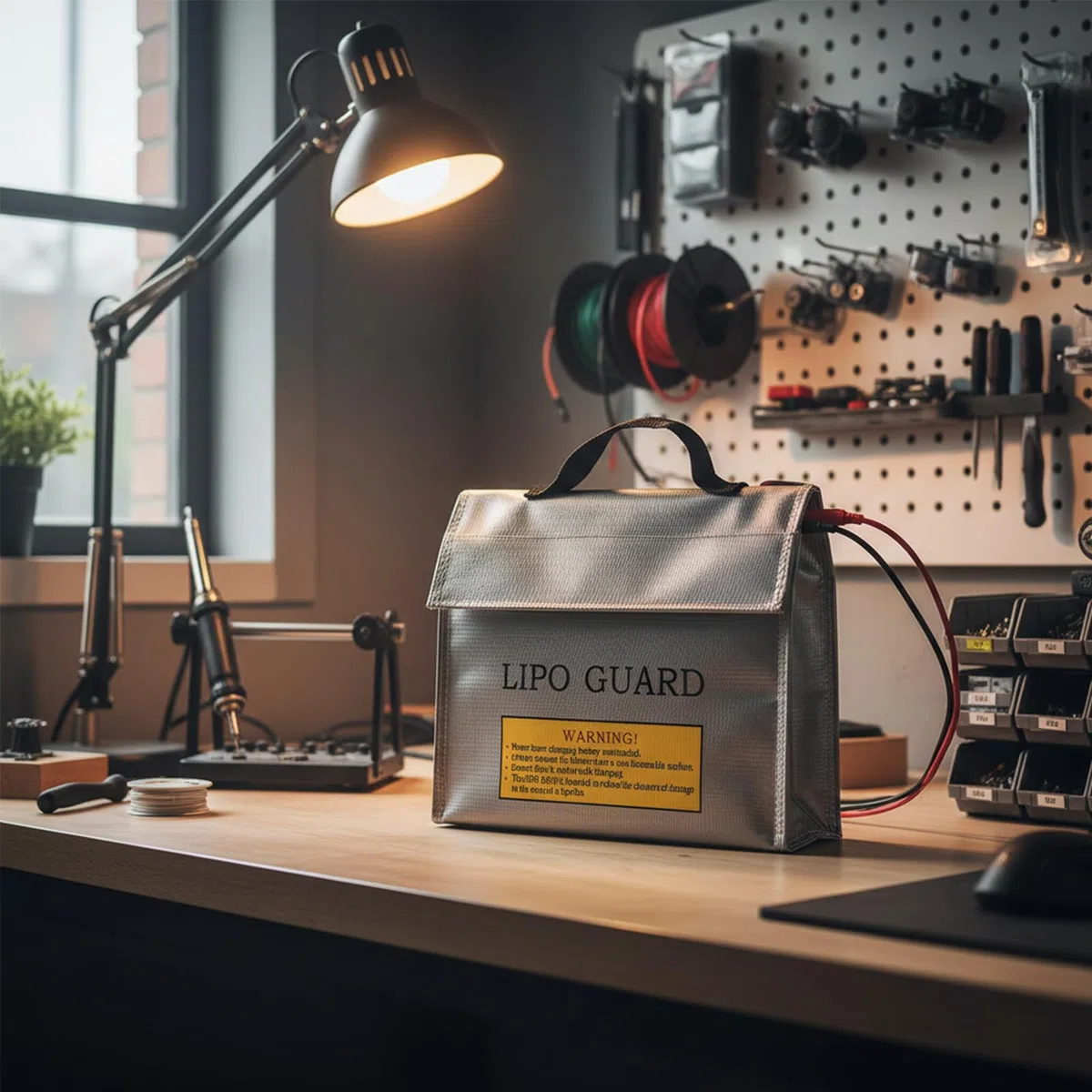 TsunNee Bolsa de Seguridad para Batería LiPo, Bolsa de Protección de Batería LiPo, Bolsa de Protección Ignífuga, Estuche de Seguridad a Prueba de Explosiones, Bolsa de Protección para Carga y