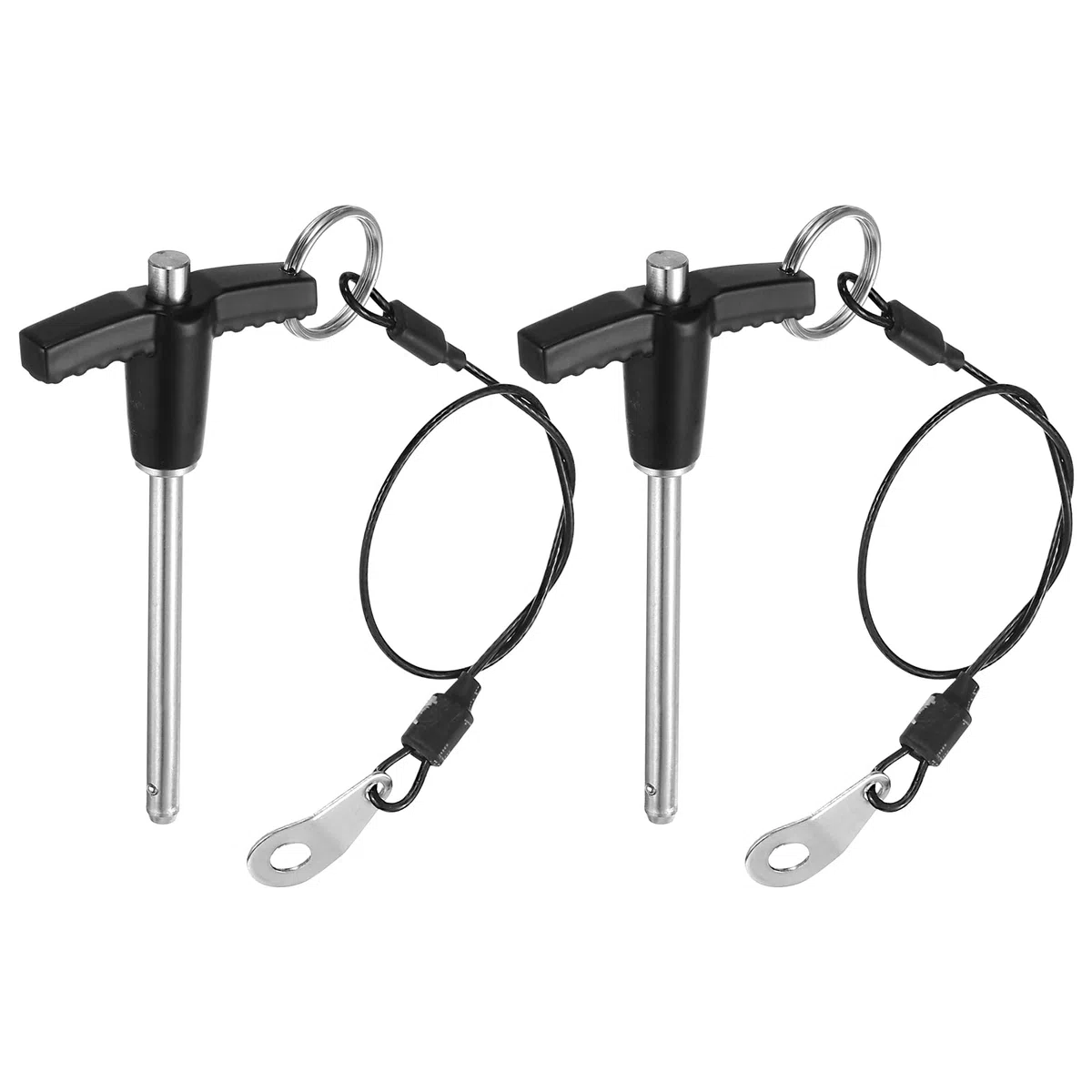 QUARKZMAN 2 Piezas Pasadores de Bloqueo en T, Longitud de Uso de 5mm x 50mm en Acero Inoxidable con Botón de Liberación Rápida