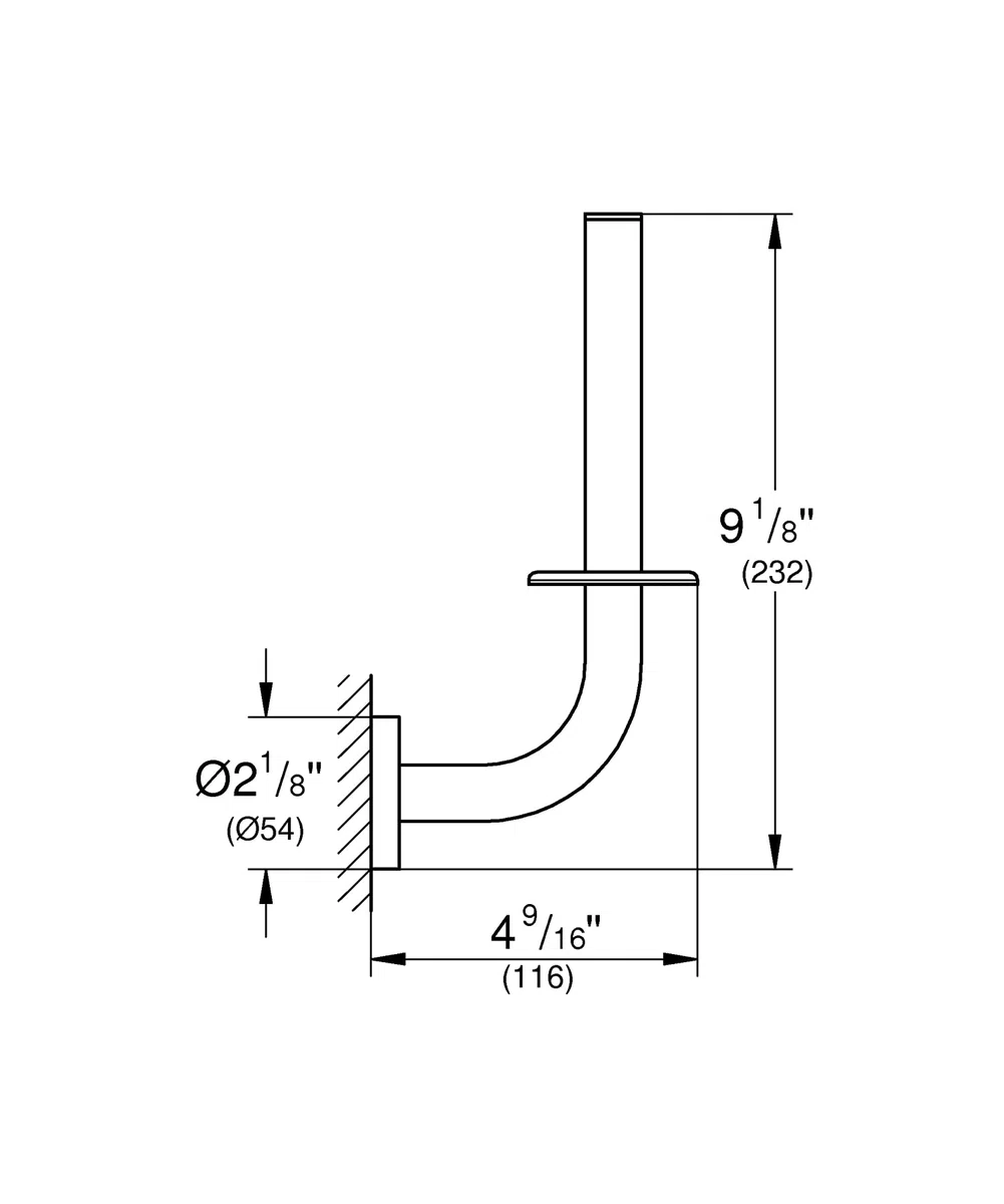 Grohe Start Spare QuickFix - Portarrollos de Barra, Cromo, para Pegar (Pegamento QuickGlue A1) o atornillar, Ref. 41186000