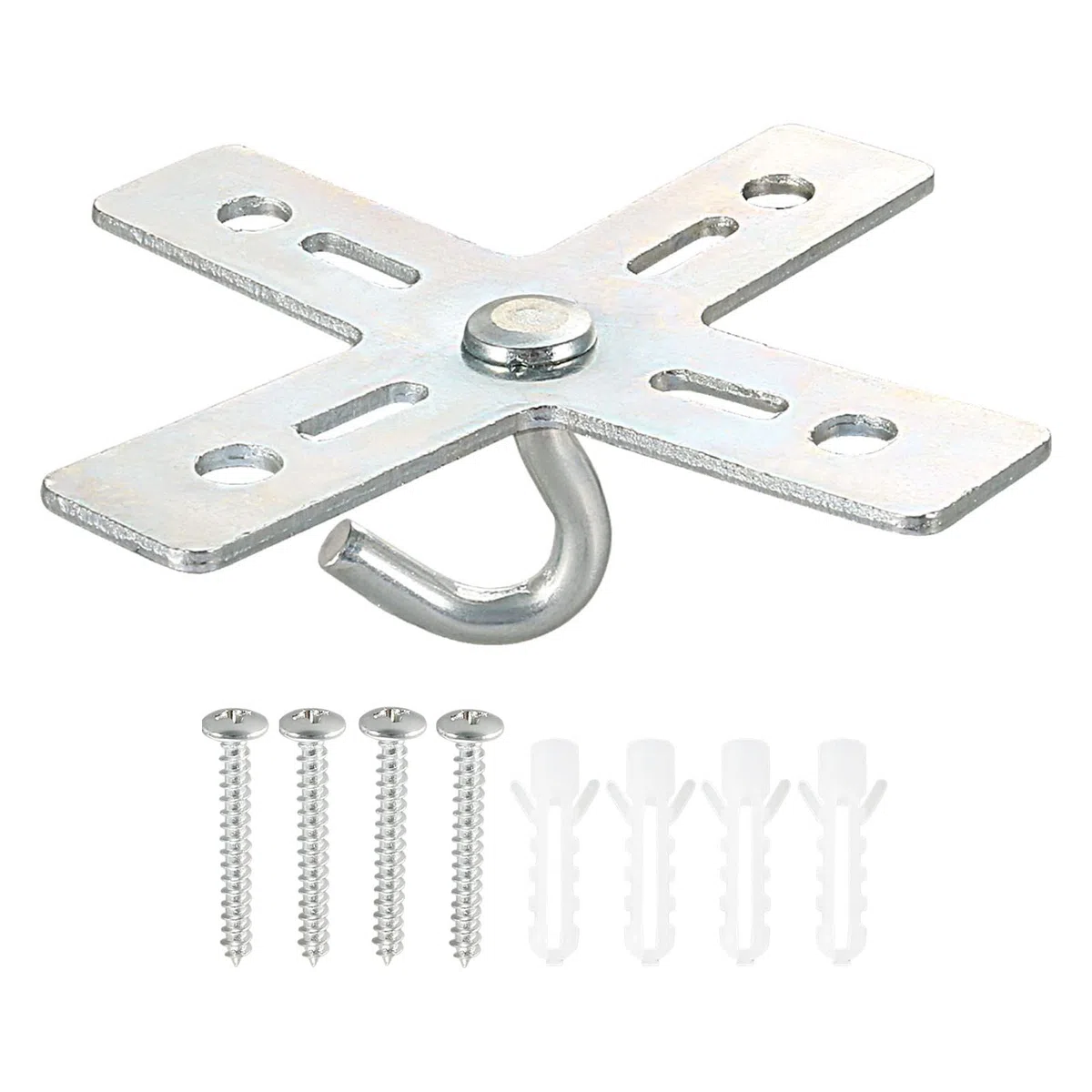 PATIKIL Techo Gancho Kit, Cruz Diseño Metal Placa Montaje Colgador Soporte Techo Ventilador Luz Accesorio para Colgante Luz Candelabro