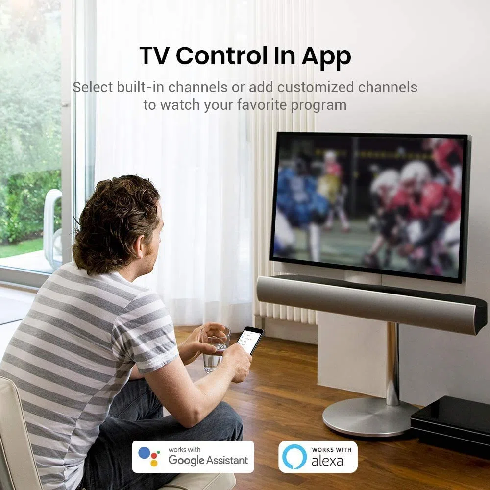BroadLink RM4 - Mini Control Remoto Inteligente con Juego de Cables de Sensor, concentrador Universal de Control Remoto IR con Cable USB para Monitor de Temperatura y Humedad, Compatible con Alexa