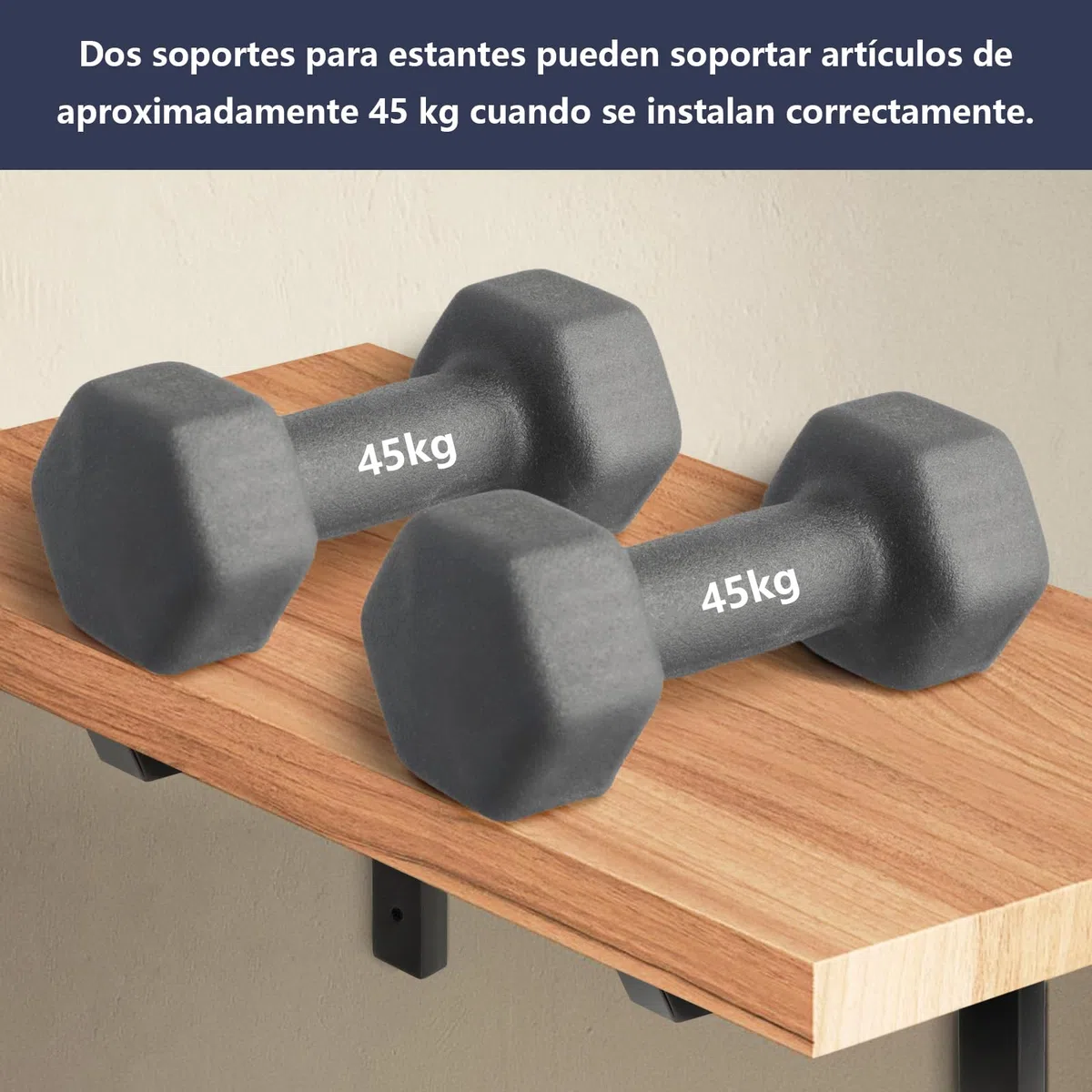 Terafeels 4 Piezas Soportes para Estantes Negros de Acero Inoxidable, Escuadras en L con Refuerzo Triangular, Diseño Hueco, Incluye Tornillos y Tacos, soporte baldas pared 30 cm